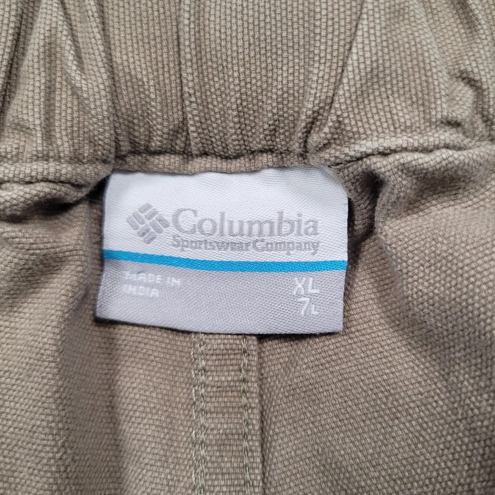 Columbia PFG Mens XL Khaki Half Moon Cargo Shorts FM4012 Fishing Hiking Tan